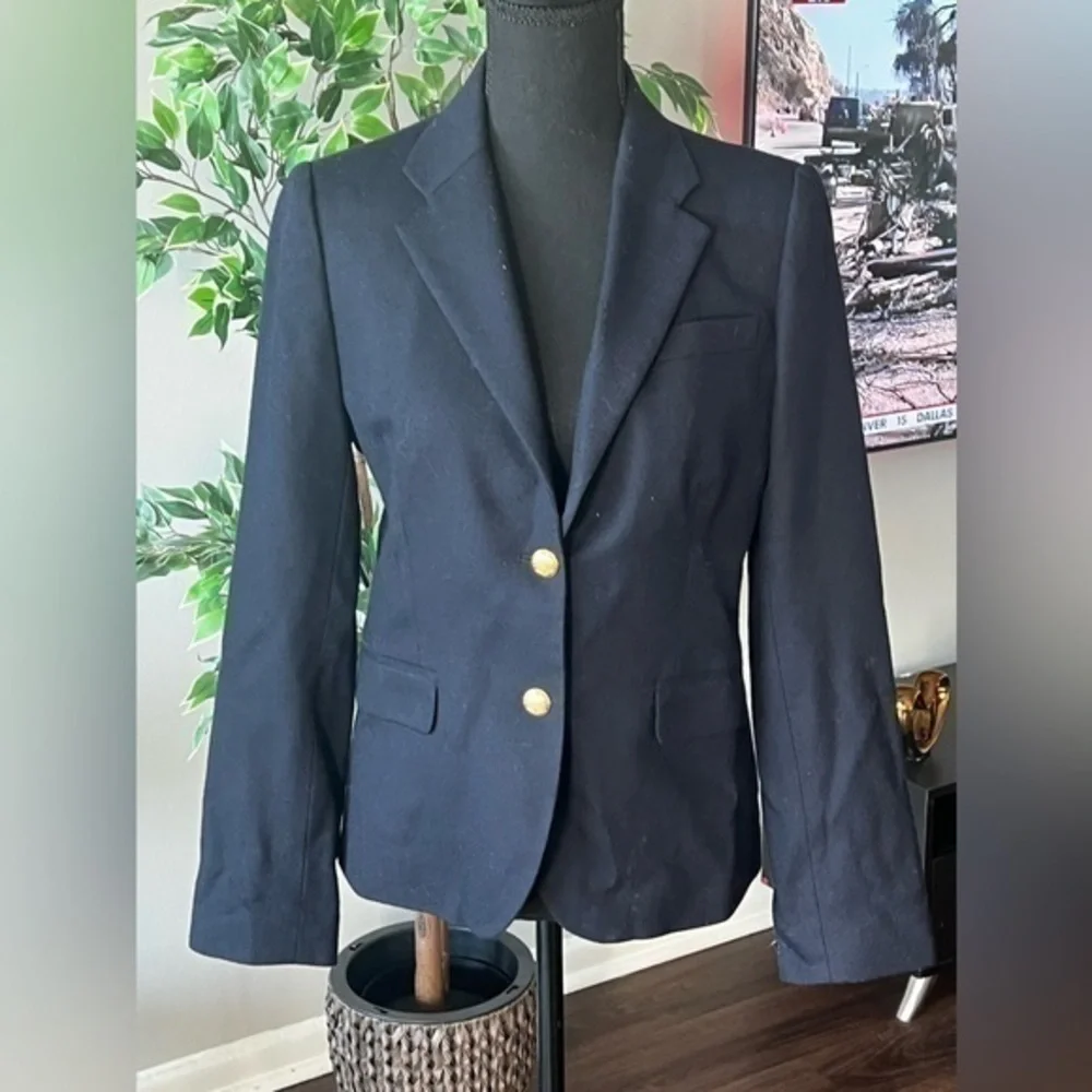 J Crew Schoolboy Blazer Jacket Navy Blue Size 6